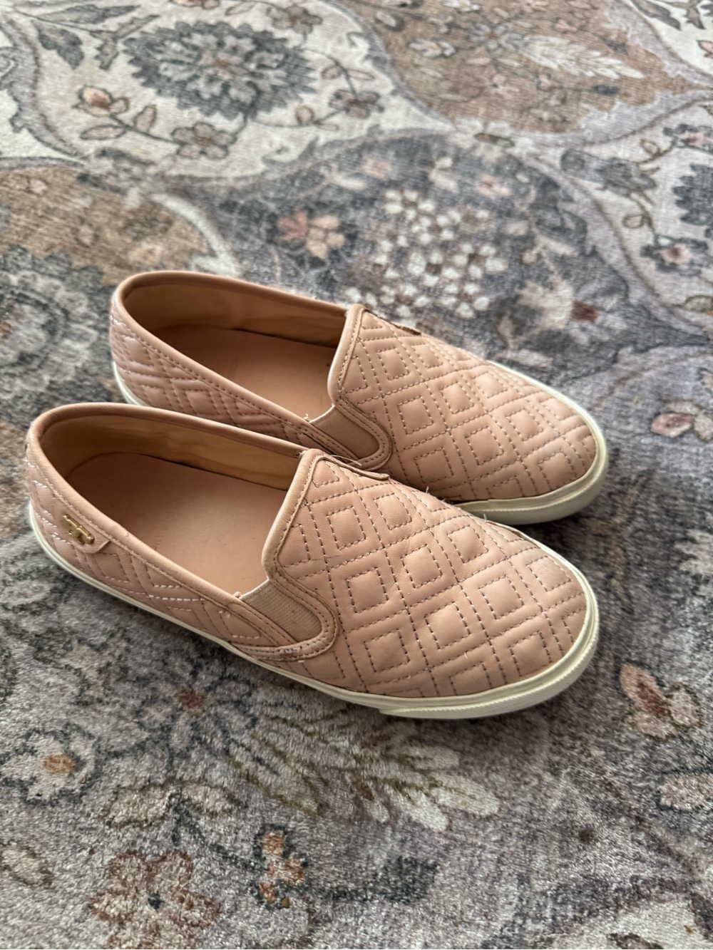 Tory Burch Quilted Slip-On Women's Sneakers in Blush Pink